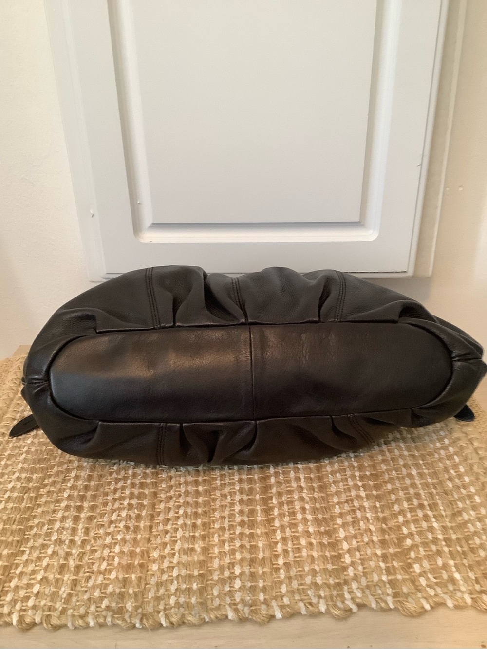 b. makowsky Black Leather Studded Hobo Shoulder Bag - Picture 5 of 7